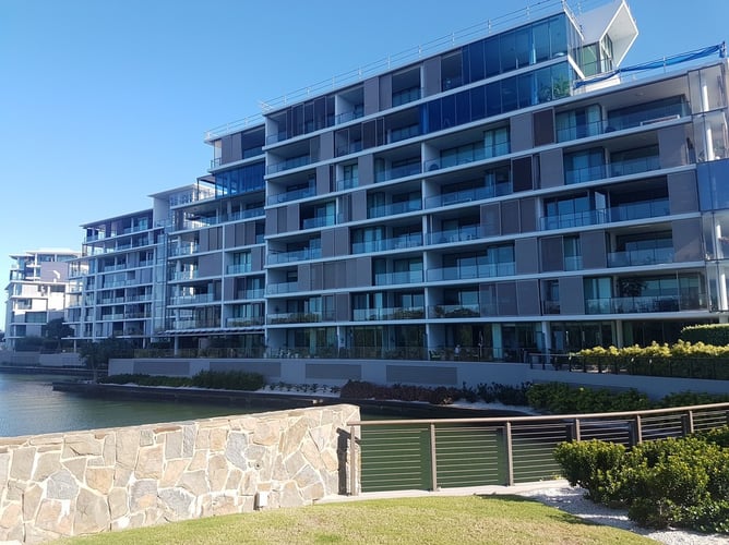 Commercial painting project on a Sunshine Coast multi-storey building